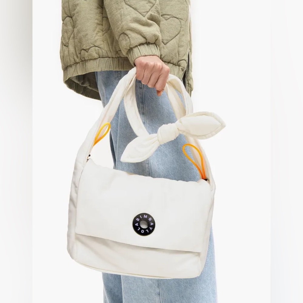 Bimba Y Lola M Bone Nylon Crossbody Bag - Picture 9 of 17